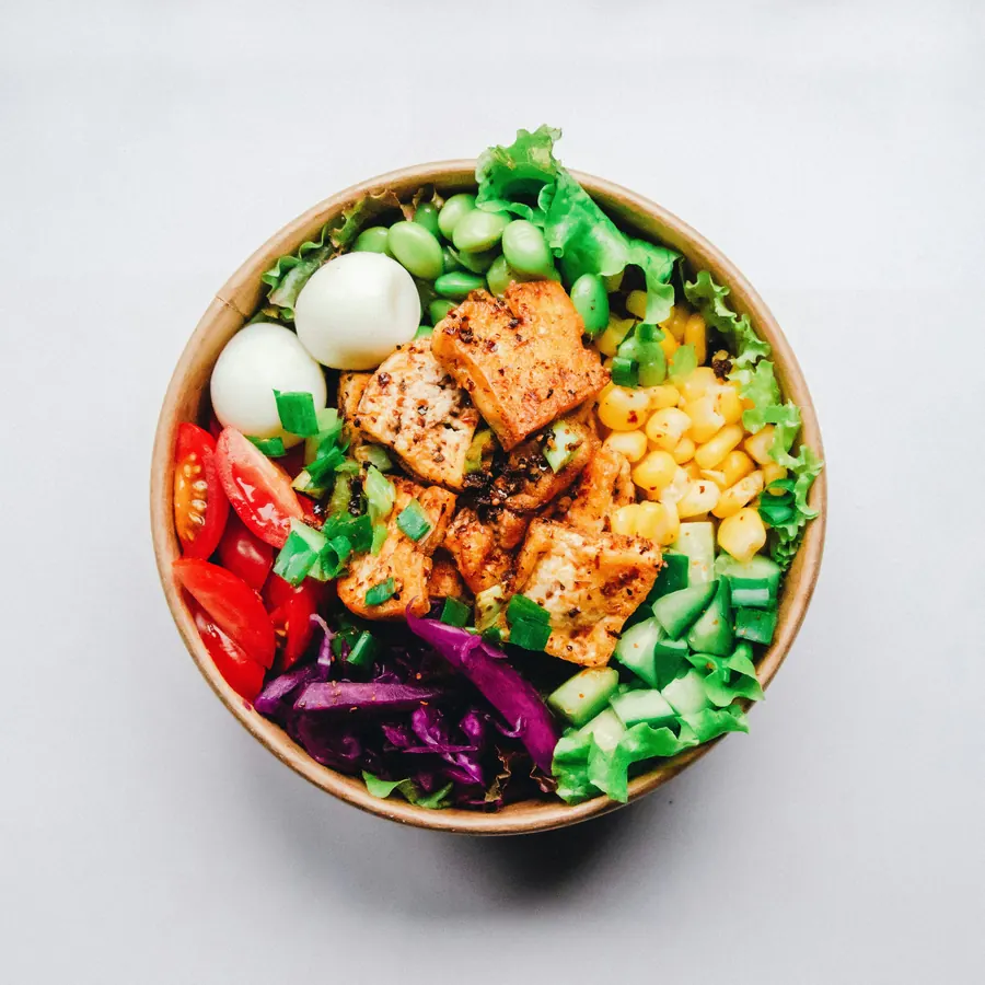 Photo of a tofu bowl
